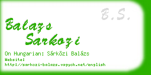 balazs sarkozi business card